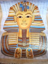 Egypte - Toetanchamon - papyrus - schilderij - handgemaakt - 42x32 cm