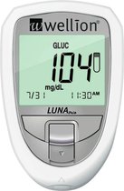 Wellion Luna Trio 3-in-1 glucosemeter startpakket inclusief 10 glucose strips (glucose, cholesterol en urinezuur) - Wit