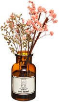 Geur gift set met geurstokjes, droogbloemen in apothekerspot | Aroma amber
