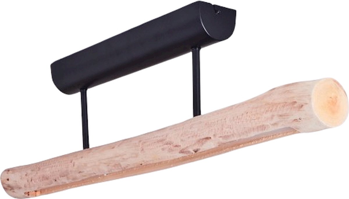Houten plafondlamp met 2 spots - Flint
