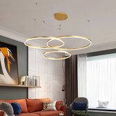 3 Ringen Hanglamp - Goud - 40 60 80 cm - Kroonluchter - Dimbaar Met Afstandsbediening