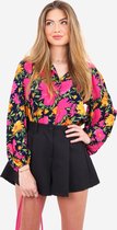 Raved - Roze Blouse  - S / M / L - Met Bloemenprint