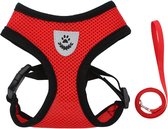 Honden harnas met riem maat M - Hondentuig - Dog Harness voor Kleine Hond - Hondenharnas - puppy‘s - Hondenhalsband