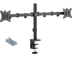 Dubbele monitor arm | Draaibaar | Kantelbaar | Max. gewicht: 9 kg per arm | 17 t/m 32 inch | Allteq