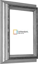 Fotolijst - Modern Barok - Gepolijst Zilver - Fotomaat 20x28 - Helder glas - Art.nr. 10128440420282