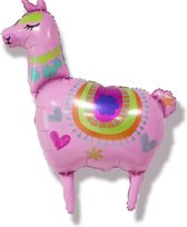 Lama folie ballon, Roze, alpaca, 89x71cm Kindercrea