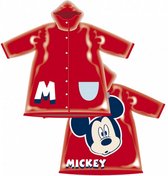 regenjas Mickey Mouse junior PVC rood mt 6-7 jaar