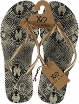 teenslippers Snake dames polyester beige/goud maat 40