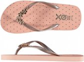 teenslippers meisjes roze/zilver maat 25-26