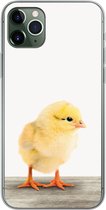 Geschikt voor iPhone 11 Pro Max hoesje - Kuiken - Dieren - Jongens - Meisjes - Kinderen - Siliconen Telefoonhoesje