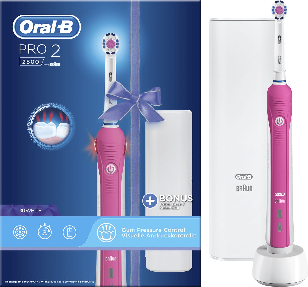 Oral-B PRO 2500 3D - Elektrische Tandenborstel - Roze - Oral B