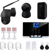 Looki® Huis Beveiliging Combi Deal – Looki FHD Batterij camera, I3 Indoor Camera, 360PRO Beveiligingscamera en 11-delige Alarmsysteem – Met Beschikbare LookiLife App