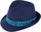 strohoed Taalia II dames polyester marineblauw maat L/XL