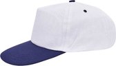 pet Promo 5-panel 58 cm katoen wit/navy