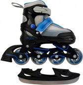 skates 2-in-1 Slide jongens polypropyleen zwart/blauw mt 34/37