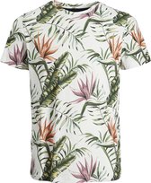 Jack & Jones T-shirt Florall White (Maat: 3XL)