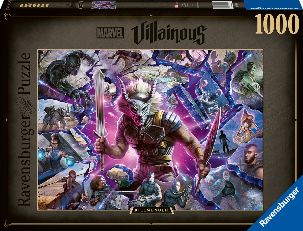 Ravensburger puzzel Marvel Villainous: Killmonger - Legpuzzel - 1000 stukjes