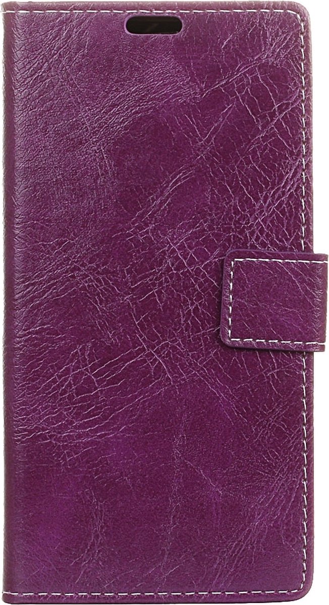 Mobigear Telefoonhoesje geschikt voor Huawei P30 Lite Hoesje | Mobigear Basic Bookcase Portemonnee | Pasjeshouder voor 3 Pasjes | Telefoonhoesje voor Pinpas / OV Kaart / Rijbewijs - Paars