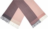 sjaal Patroon dames 180 x 68 cm polyester roze/paars