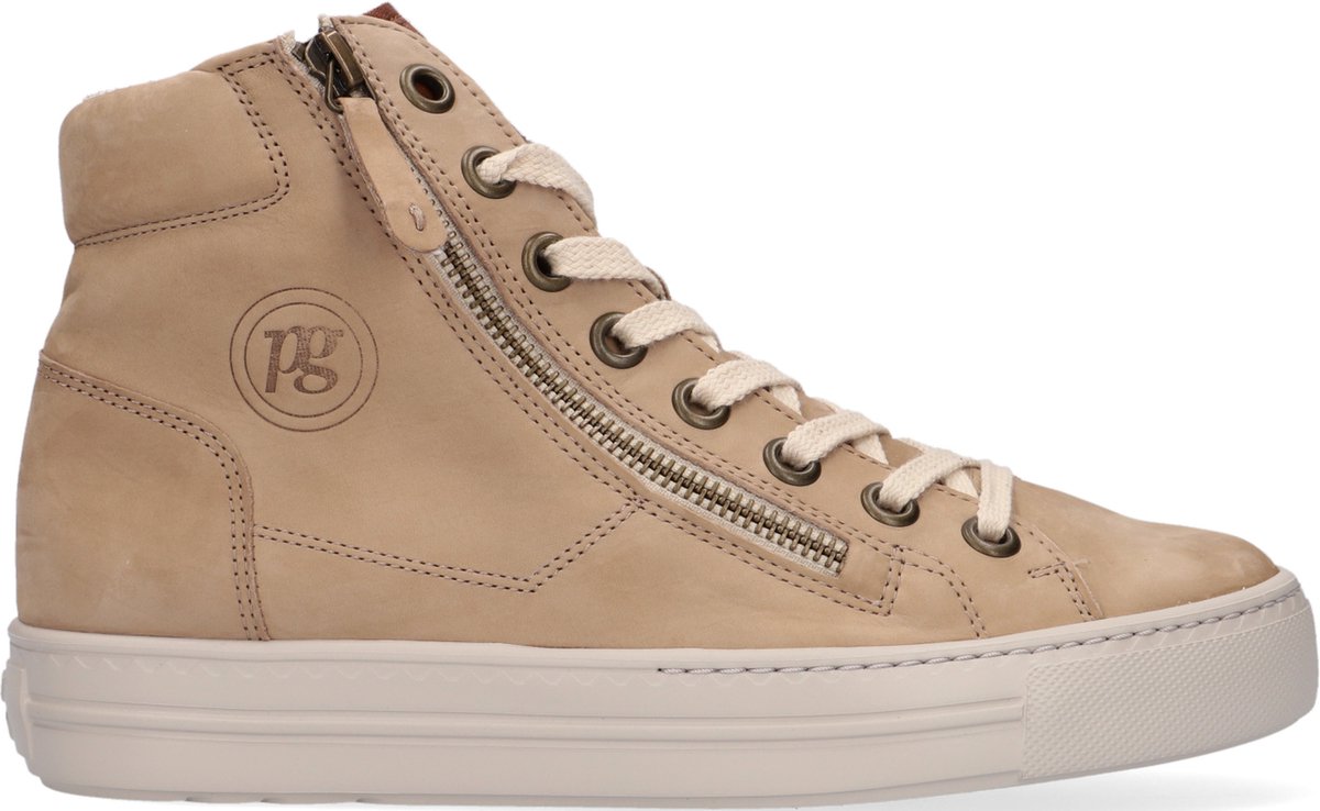 Paul Green 4024 Hoge sneakers - Dames - Camel - Maat 38,5