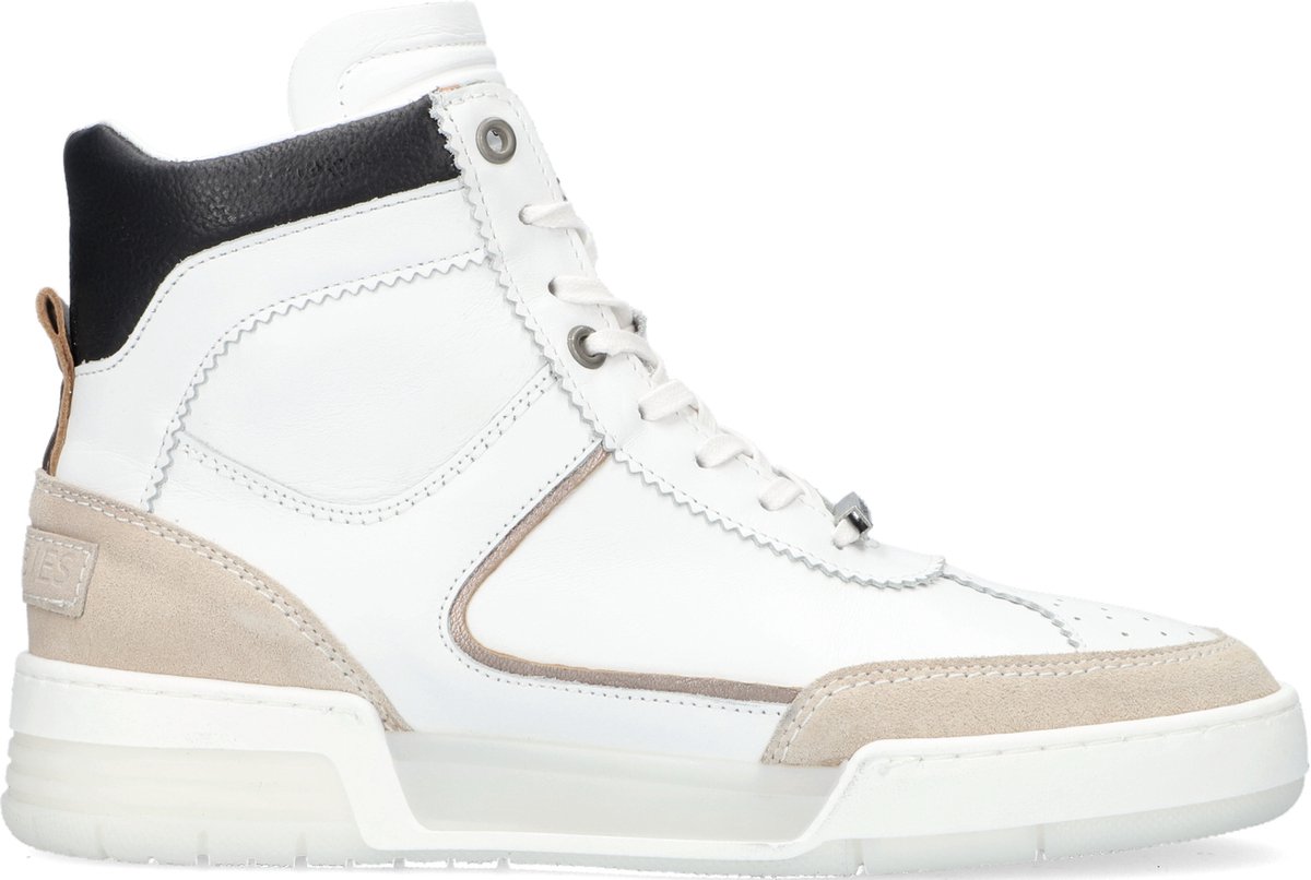Shabbies 102020072 Hoge sneakers Leren Sneaker Dames Beige Maat 38 bol