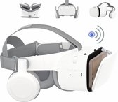 VR-bril voor mobiele telefoons, Bluetooth VR-headset voor iPhone/Samsung-telefoon, 3D Virtual Reality-bril met draadloze afstandsbediening, VR-bril voor films en games die compatib