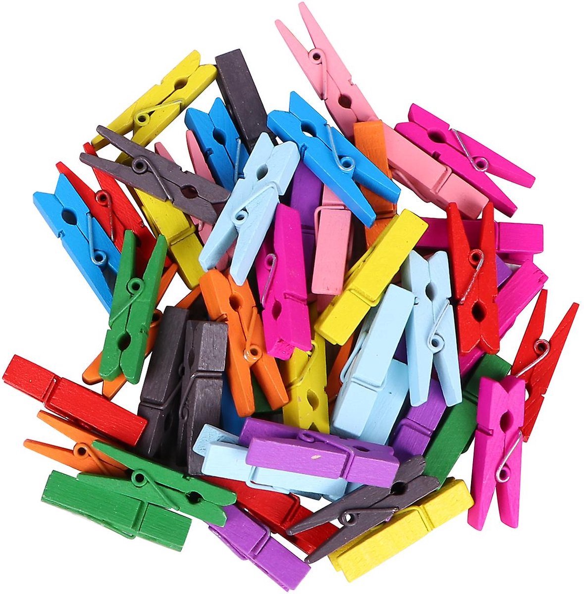 JJiaoLinin Lentehangende clips, 100 stuks, mini-klemmen, doorzichtige wasknijpers, transparante kunststof klemmen, kleine klemmen voor het ophangen van foto's, lichtkettingen