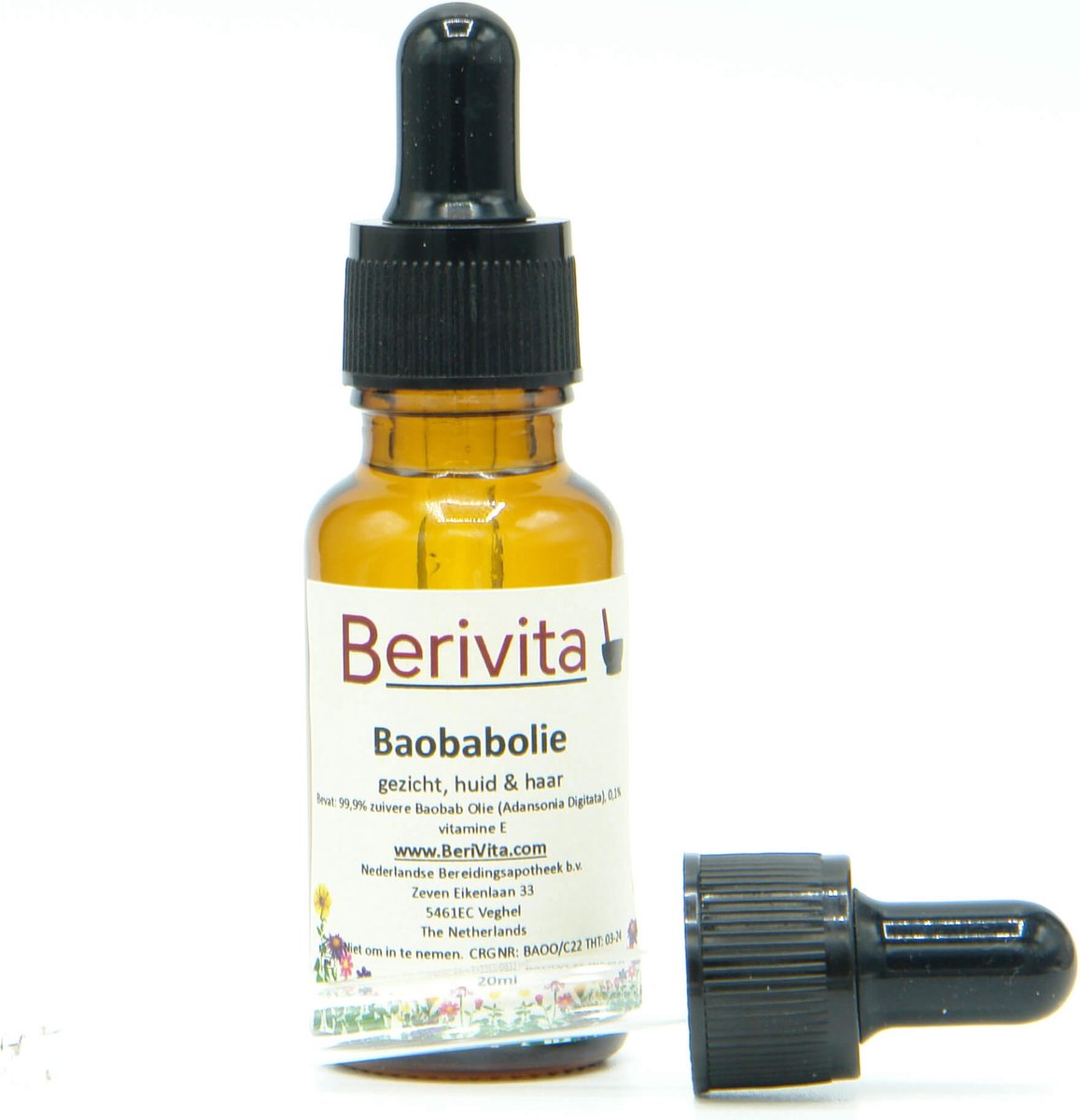Goedkoopste Baobab Olie Puur 20ml Pipetfles - Huidolie en Haarolie