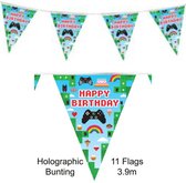 Vlaggenlijn Blox Game Verjaardag - 3,9 m