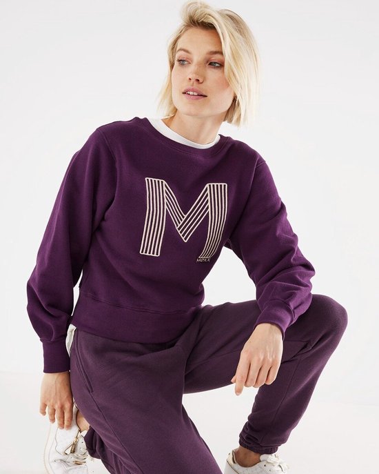 Mexx Oversized Sweatshirt Dames - Donker Paars - Maat M