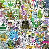 Psychedelic wiet stickers | 420 | weed | cannabis | agenda | skateboard | laptop stickers | 50 stuks