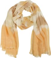Dames sjaal in regenboog oranje en beige kleur - 90 x 190 cm