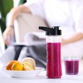 LiveProducts HomoGeek Blender - Draagbare Smoothiemaker - Milkshake Maker 400W - Draagbare Mini Blender - 600 ml - zilver/ doorzichtig
