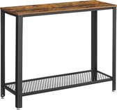 A.T. Interiors consoletafel van hout en metaal in industrieel design, stabiele bijzettafel, tafel voor in de hal, ingang, woonkamer, eenvoudig te monteren, vintage : Amazon.de: Keu
