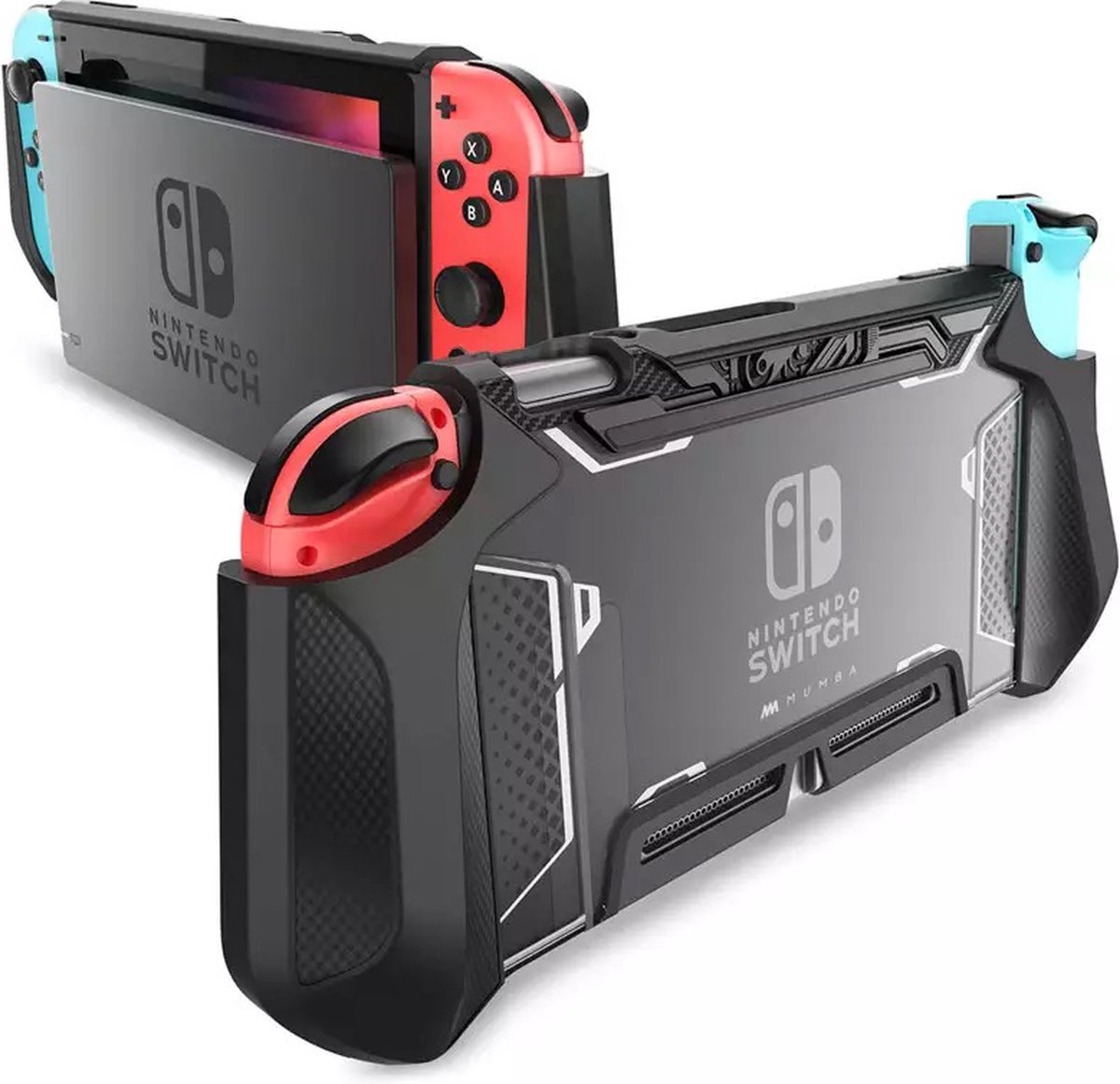 Shopping Moments - Nintendo Switch bescherm hoes Zwart - Siliconen Hoes / Case – Cover – Beschermhoes - doorzichtig