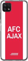 6F hoesje - geschikt voor Samsung Galaxy A22 5G -  Transparant TPU Case - AFC Ajax - met opdruk #ffffff