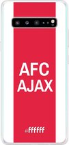 6F hoesje - geschikt voor Samsung Galaxy S10 5G -  Transparant TPU Case - AFC Ajax - met opdruk #ffffff