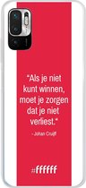 6F hoesje - geschikt voor Xiaomi Redmi Note 10 5G -  Transparant TPU Case - AFC Ajax Quote Johan Cruijff #ffffff