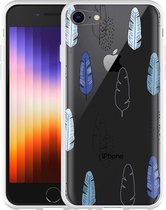 iPhone SE 2022 Hoesje Feathers Pattern - Designed by Cazy
