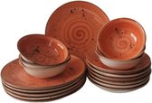 Oranje Porselein Serviesset 24 stuks - 6 personen