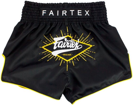 Fairtex BS1903 Muay Thai Shorts - "Focus" - Zwart - maat L