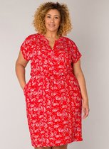 YESTA Jeyna Jurk - Red/Multi-Colour - maat 1(48)