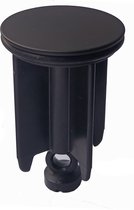 Waterval Metaalstop Waste Plug Universeel – Plugstop badkamer - Afvoerplug voor wastafel en bidet - Zwart 40mm