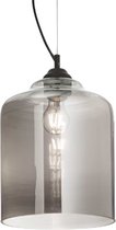 Ideal Lux Bistro' - Hanglamp Modern - Zwart - H:249cm   - E27 - Voor Binnen - Metaal - Hanglampen -  Woonkamer -  Slaapkamer - Eetkamer