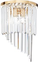 Ideal Lux Carlton - Wandlamp Modern - Messing - H:45cm  - E14 - Voor Binnen - Metaal - Wandlampen - Slaapkamer - Woonkamer