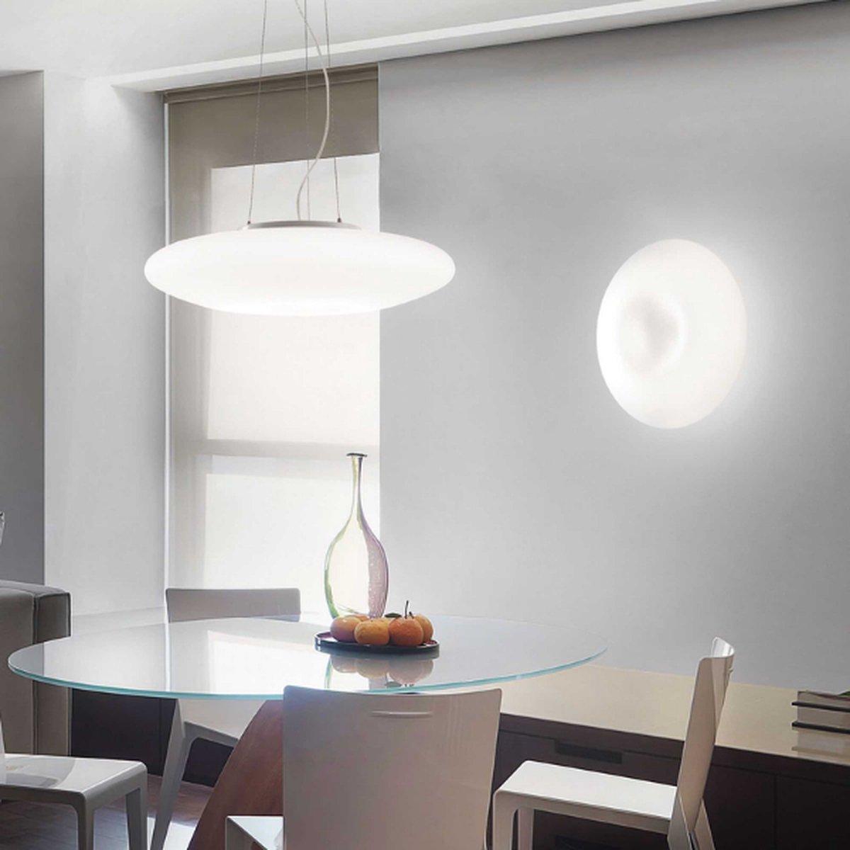 Ideal Lux - Glory - Hanglamp - Ø40cm - Metaal - E27 - Wit - Voor binnen - Lampen - Woonkamer - Eetkamer - Keuken