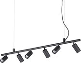 Ideal Lux Dynamite - Hanglamp Modern - Zwart - H:225cm   - GU10 - Voor Binnen - Metaal - Hanglampen -  Woonkamer -  Slaapkamer - Eetkamer