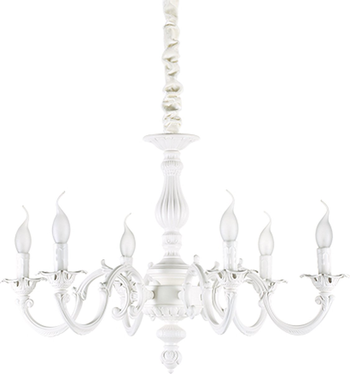Ideal Lux - Justine - Hanglamp - Metaal - E14 - Wit - Voor binnen - Lampen - Woonkamer - Eetkamer - Keuken