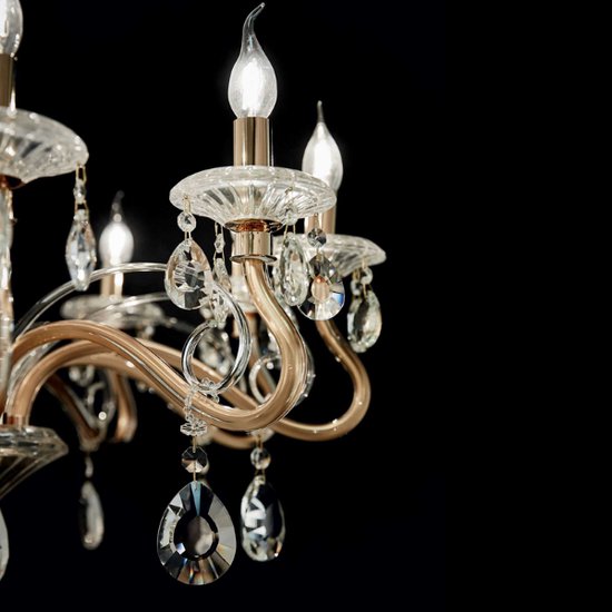 Moderne kroonluchter plafond hanglamp kristal goud groot