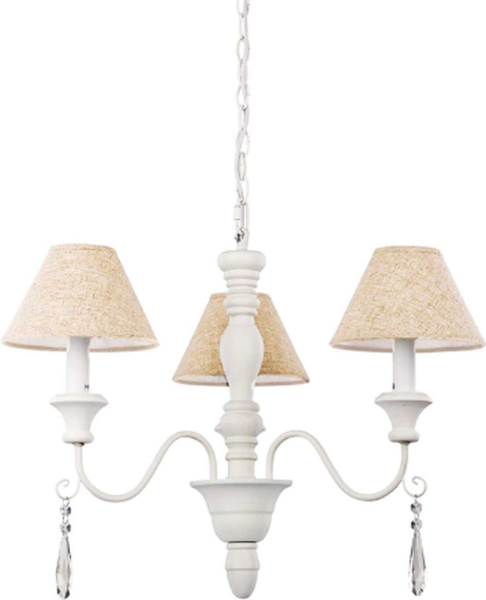 Ideal Lux - Provence - Hanglamp - Metaal - E14 - Wit - Voor binnen - Lampen - Woonkamer - Eetkamer - Keuken